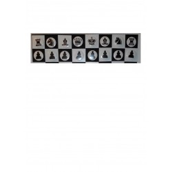 16 magnets Pièces noires