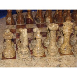 jeu d'échecs Rond couleur rouge et corail