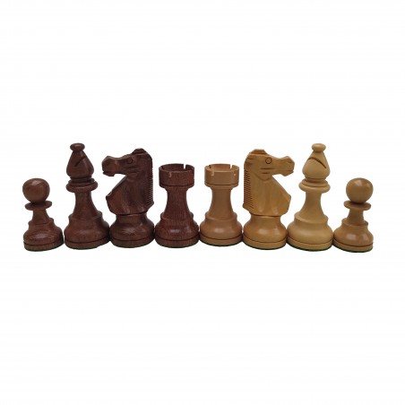 Pièces d'échecs French taille 6, acacia et buis