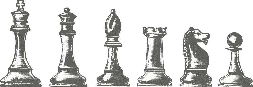 pièces d'échecs Staunton, bien reconnaissables